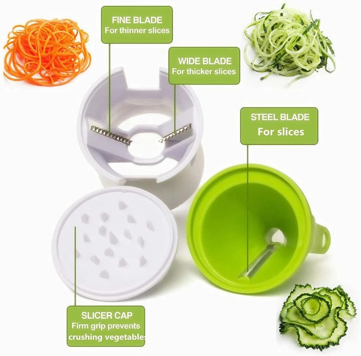 Handheld Vegetable Spiralizer – 4-in-1