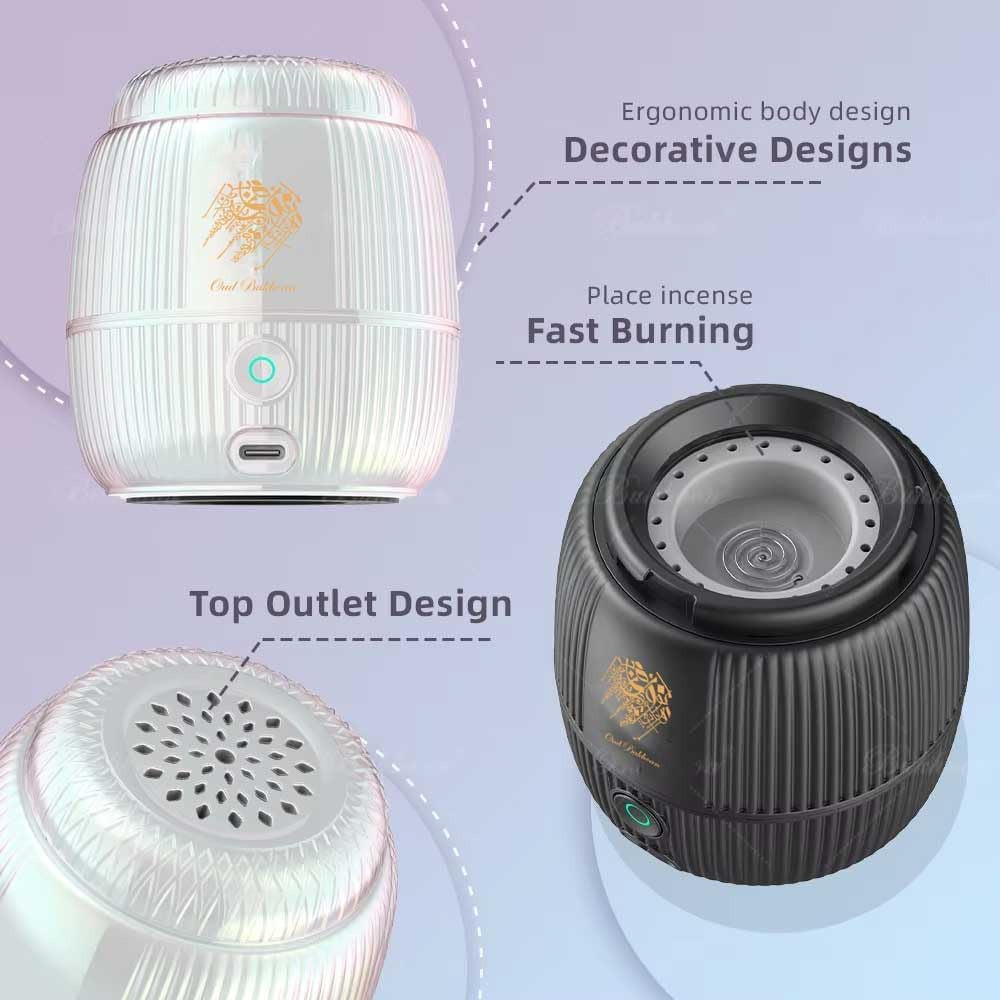 Portable Electric Incense Burner – Modern Bakhoor & Oud Burner