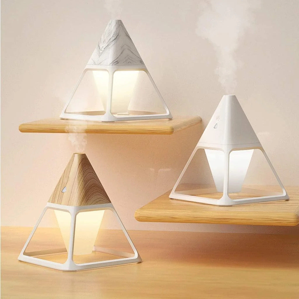 Minimalist Geometric Night Light – Pyramid Ambient Lamp