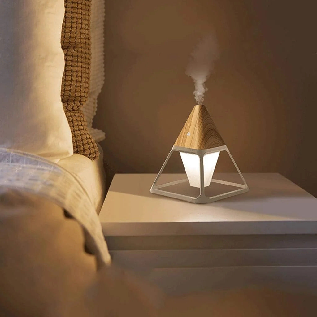 Minimalist Geometric Night Light – Pyramid Ambient Lamp