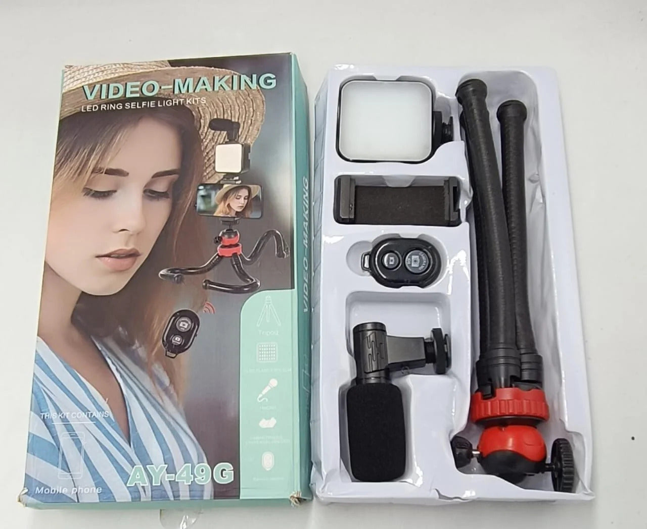 Pro Video Kit – Ring Light, Mic & Tripod for Content Creators