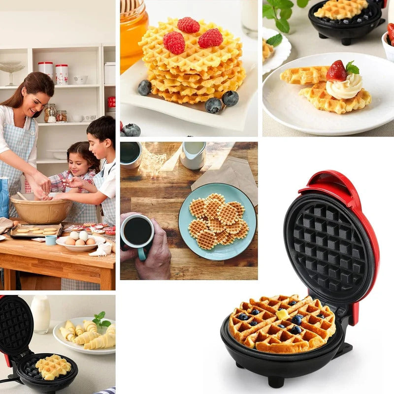 Electric Mini Waffle Maker – Compact 350W Non-Stick Waffle & Snack Machine