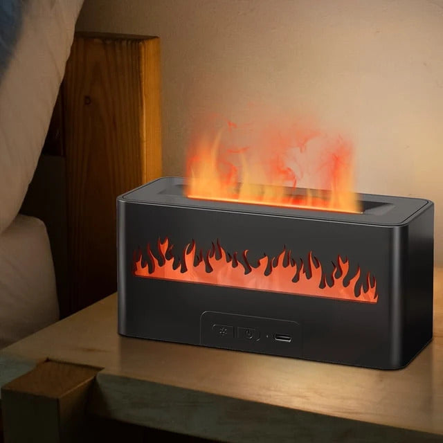 Ultrasonic Flame Humidifier – Cozy Fireplace Effect Diffuser