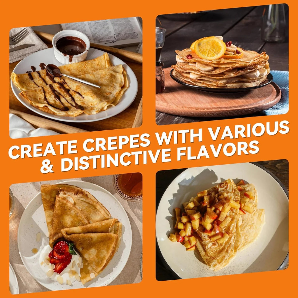 Electric Crepe Maker Machine – 20cm Non-Stick Pan, 800W (CYGM-8201)