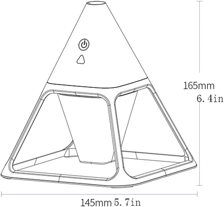 Minimalist Geometric Night Light – Pyramid Ambient Lamp