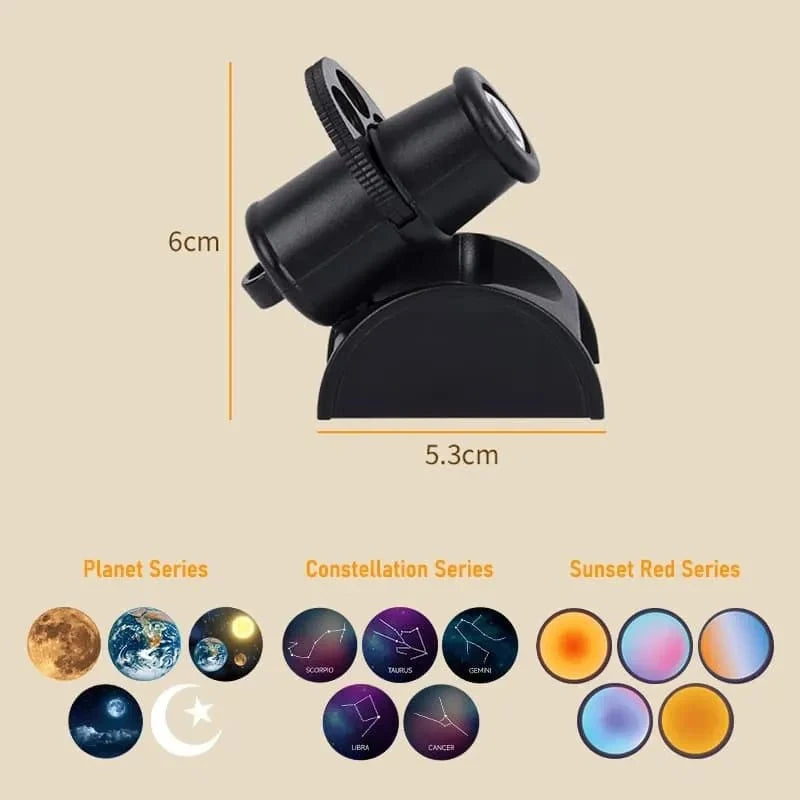 4K Ultra HD Galaxy Projection Lamp with Interchangeable Film Slides