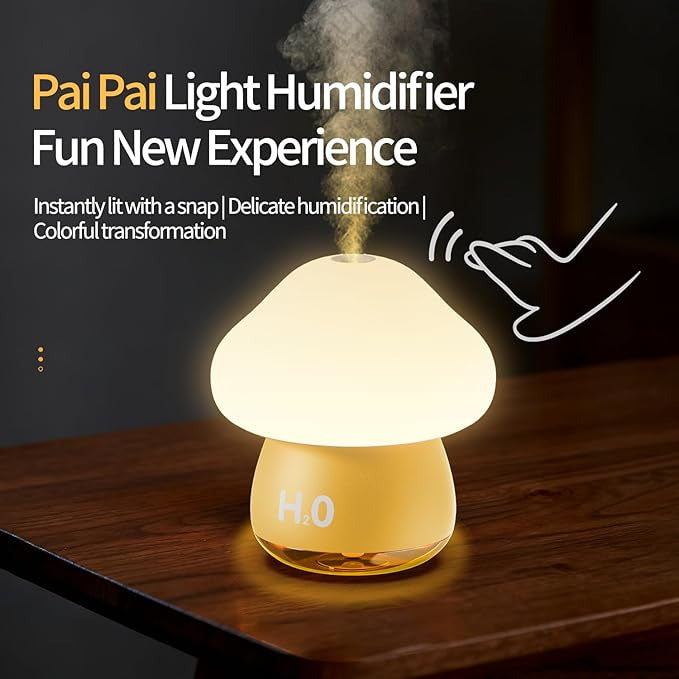 PaiPai Mushroom Lamp Humidifier – Touch Night Light