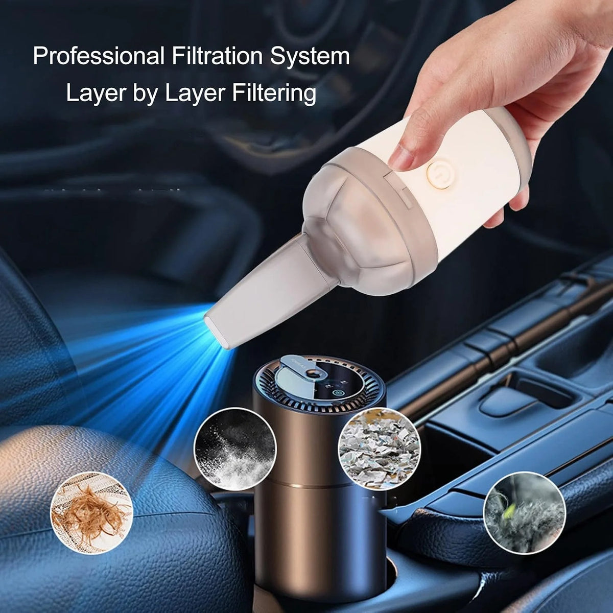 Cordless Mini Vacuum Cleaner – Portable Dust Cleaner for Car, Desk & Home