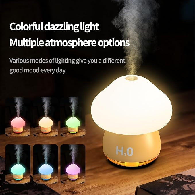 PaiPai Mushroom Lamp Humidifier – Touch Night Light