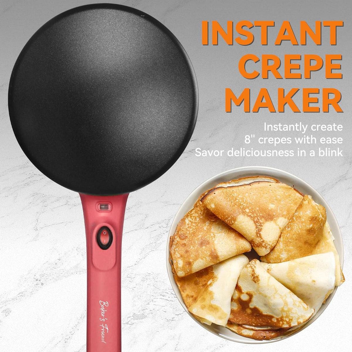 Electric Crepe Maker Machine – 20cm Non-Stick Pan, 800W (CYGM-8201)