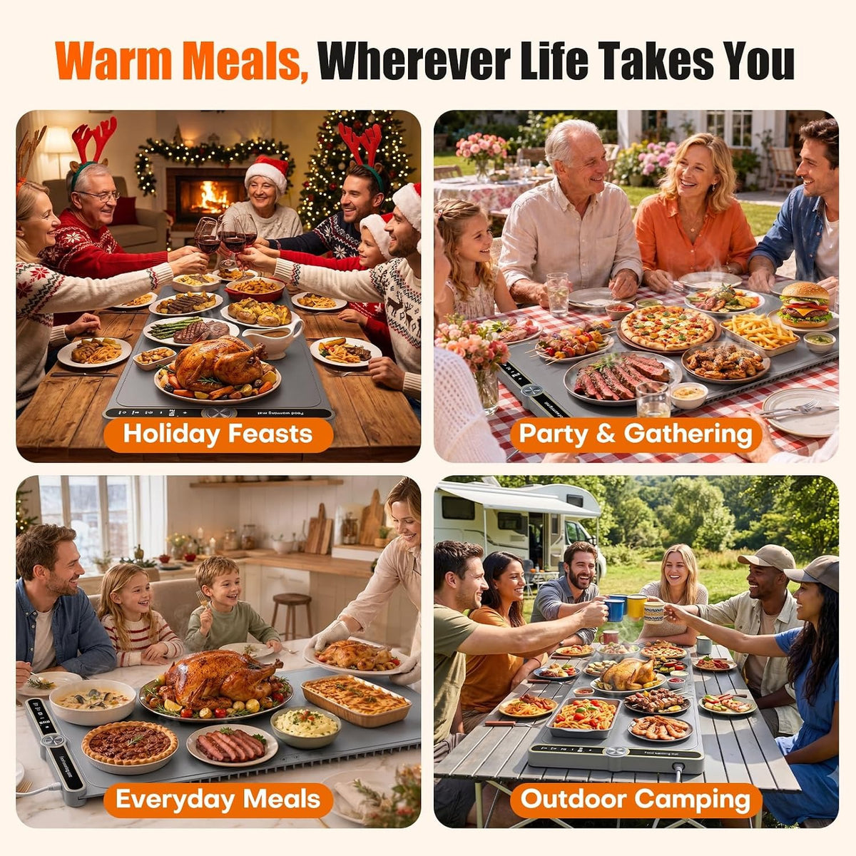 Flexible Food Warming Tray