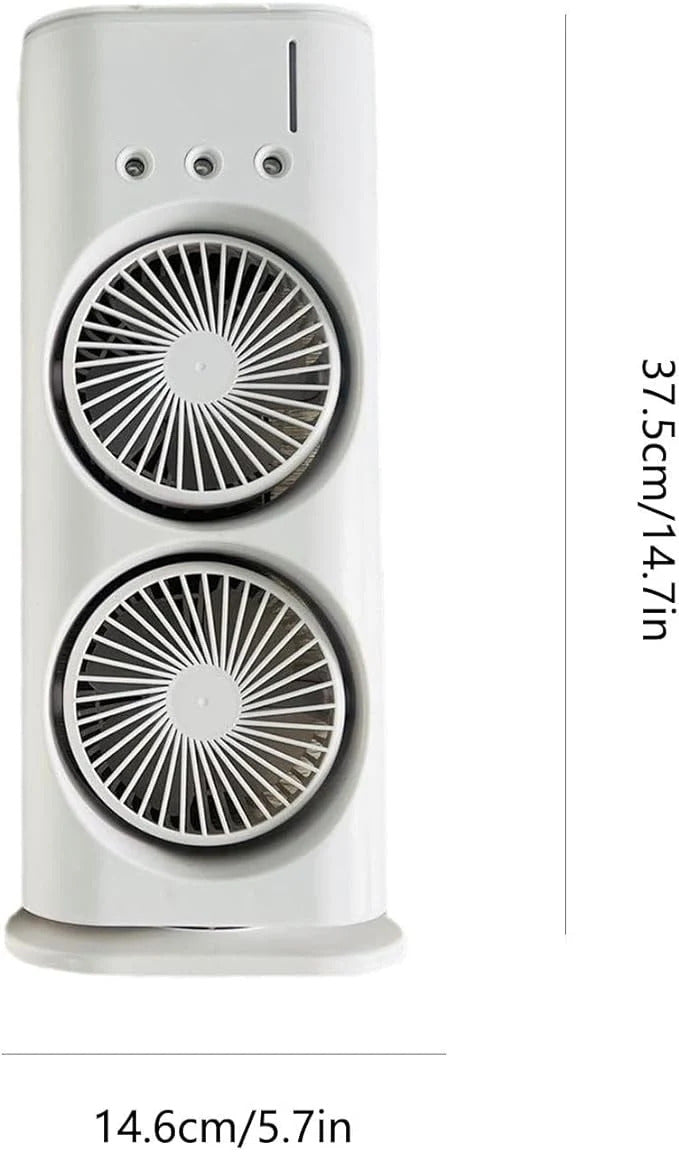Double Ended Spray Fan – Dual Cooling Mist Fan with LED