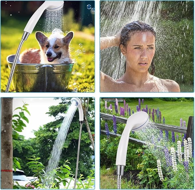 Compact Handheld Outdoor Shower – Rechargeable Portable Shower Kit