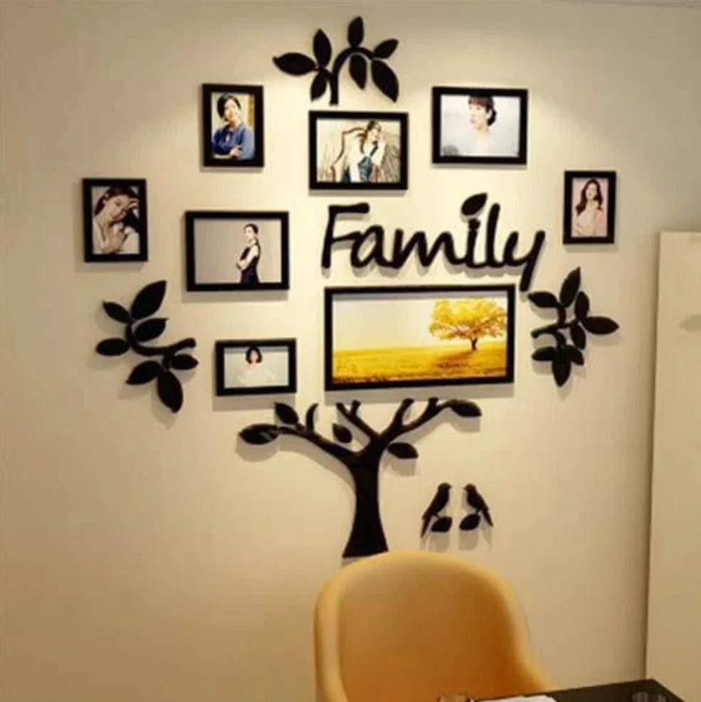 DIY Family Tree Acrylic Wall Clock