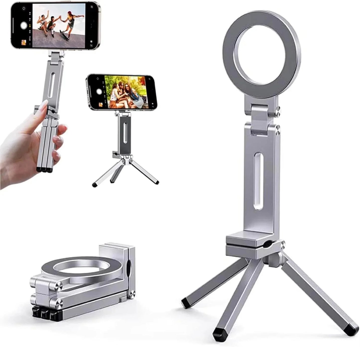 Magnetic Tripod Phone Stand – Hands-Free Anywhere